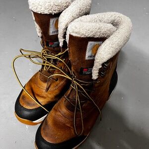 Carhartt Women's Pellston Waterproof Insulated 8 inch Boot, Tan Nubuck WOMENS 10